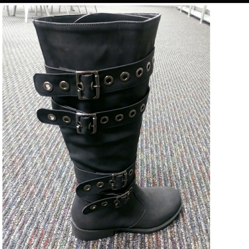 New Women's Knee High Black boots - Picture 1 of 5